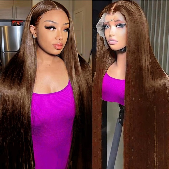 Sleek Brown Lace Front Wig